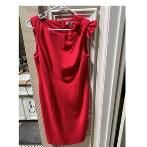 Calvin Klein CK sheath dress red